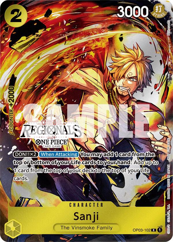 Sanji (Offline Regional 2024) [Participant] OP03-102 - One Piece Promo kart görseli