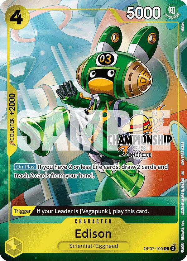 Edison (CS 25-26 Celebration Pack) OP07-100 - One Piece Promo kart görseli