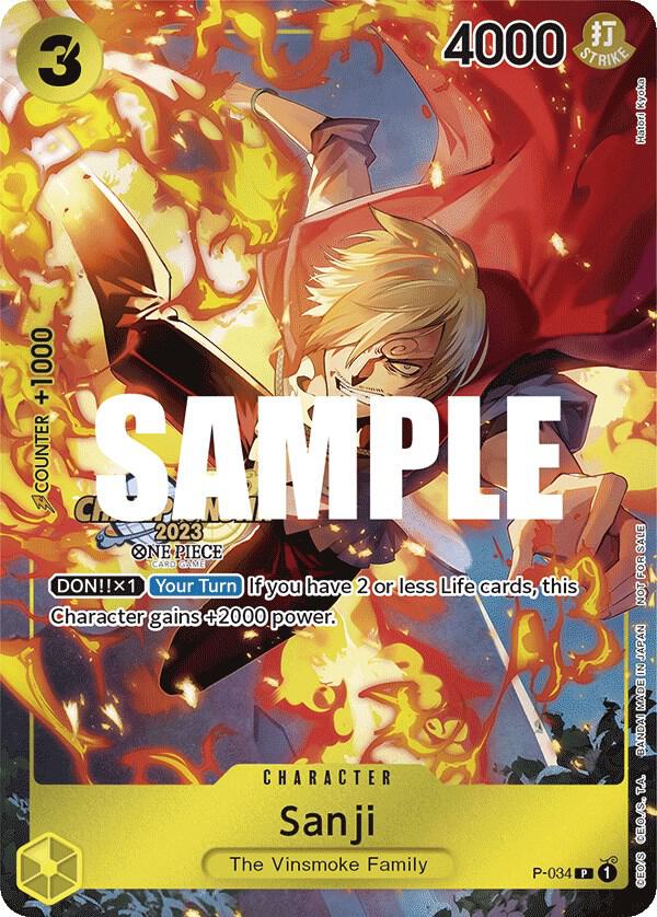 Sanji (CS 2023 Event Pack) P-034 - One Piece Promo kart görseli