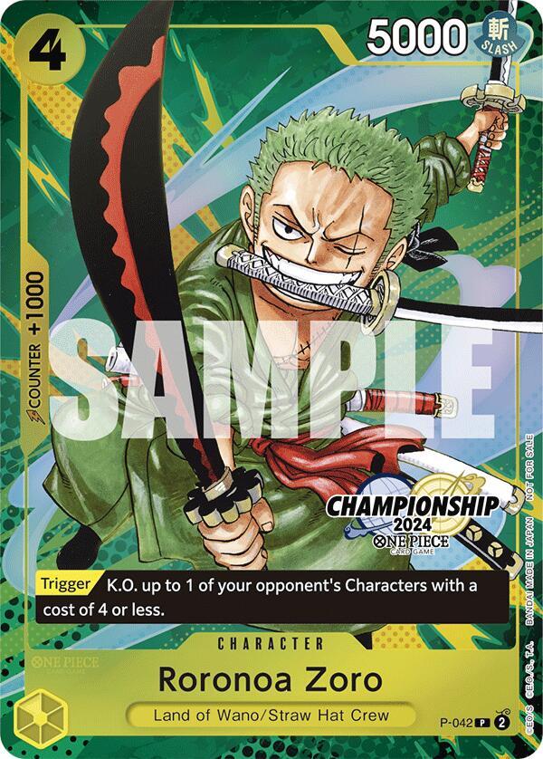 Roronoa Zoro (CS 2024 Event Pack Finalist) P-042 - One Piece Promo kart görseli