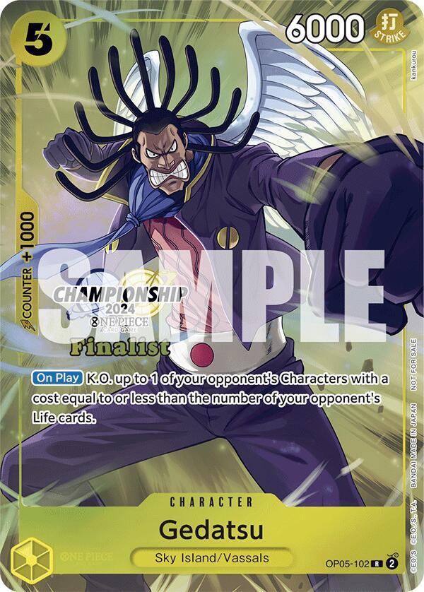 Gedatsu (Championship 2024 Finalist Card Set) OP05-102 - One Piece Promo kart görseli