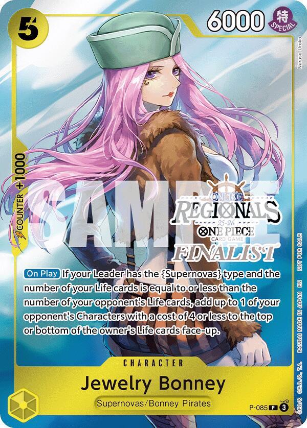 Jewelry Bonney (Online Regional Finalist Card Set  P-085 - One Piece Promo kart görseli