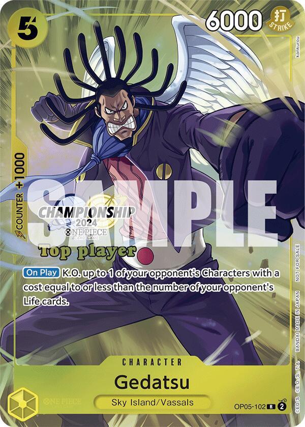 Gedatsu (Championship 2024 Top Player Pack) OP05-102 - One Piece Promo kart görseli