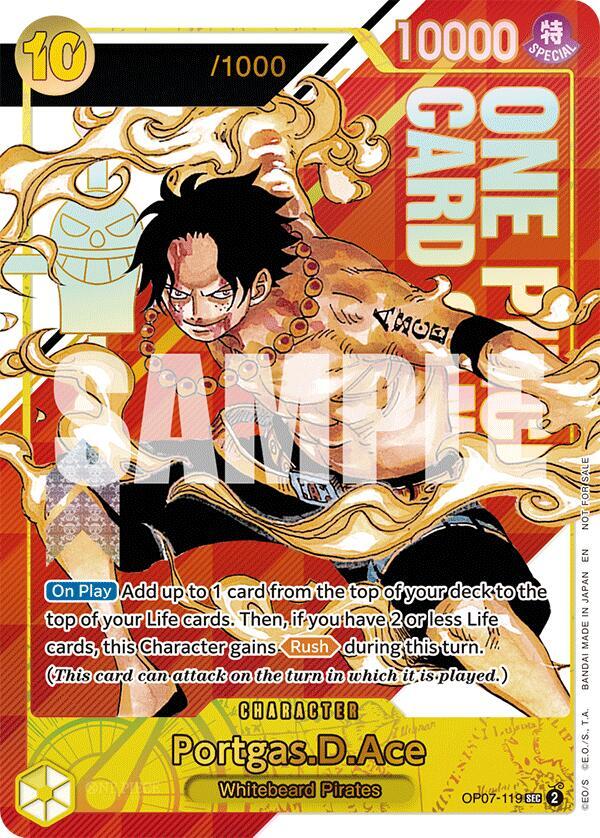 Portgas.D.Ace (Serial Numbered) OP07-119 - One Piece Promo kart görseli