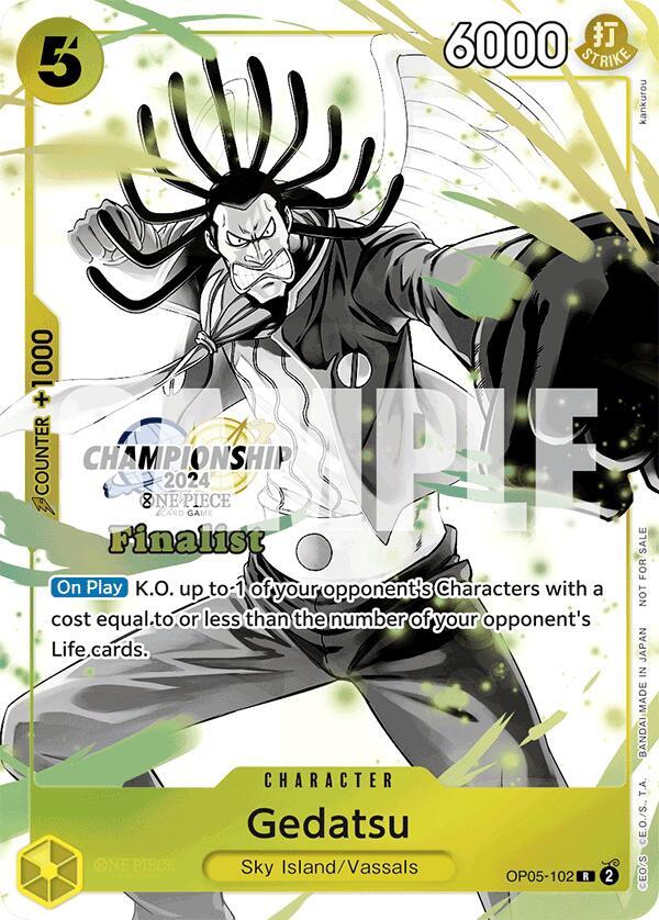 Gedatsu (Championship 2024 Finalist Card Set Vol.  OP05-102 - One Piece Promo kart görseli
