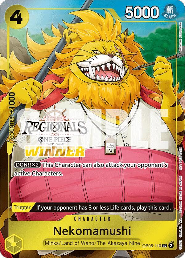 Nekomamushi (Offline Regional 2024 Vol. 3) [Winner OP06-110 - One Piece Promo kart görseli
