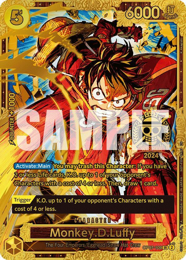 Monkey.D.Luffy (Championship 2024 World Final 1st  OP07-109 - One Piece Promo kart görseli