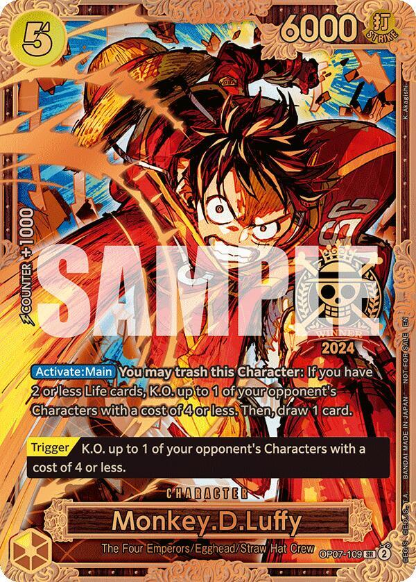 Monkey.D.Luffy (Championship 2024 World Final 3rd  OP07-109 - One Piece Promo kart görseli