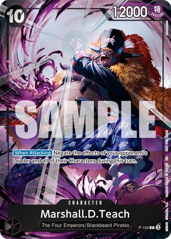 Marshall.D.Teach (Event Pack Vol. 8) P-100 - One Piece Promo kart görseli