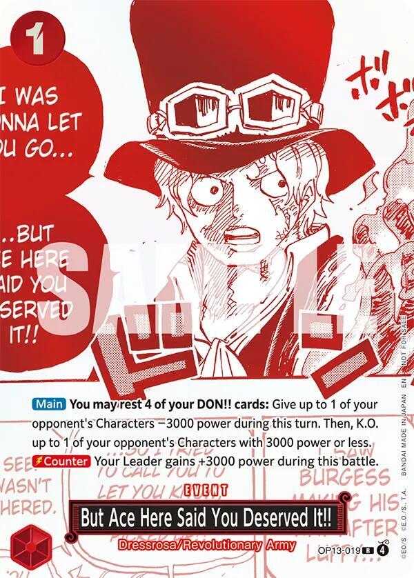 But Ace Here Said You Deserved It!! (3rd Anniversa OP13-019 - One Piece Promo kart görseli