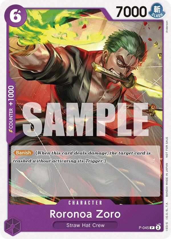 Roronoa Zoro (OP-06 Pre-Release Tournament) [Parti P-045 - One Piece Promo kart görseli