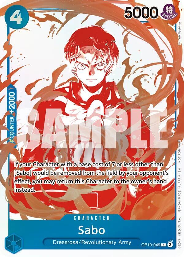 Sabo - OP10-049 (3rd Anniversary Treasure Campaign OP10-049 - One Piece Promo kart görseli