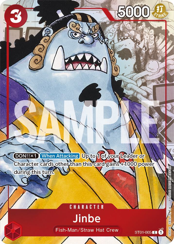 Jinbe - ST01-005 (Alternate Art) ST01-005 - One Piece Promo kart görseli