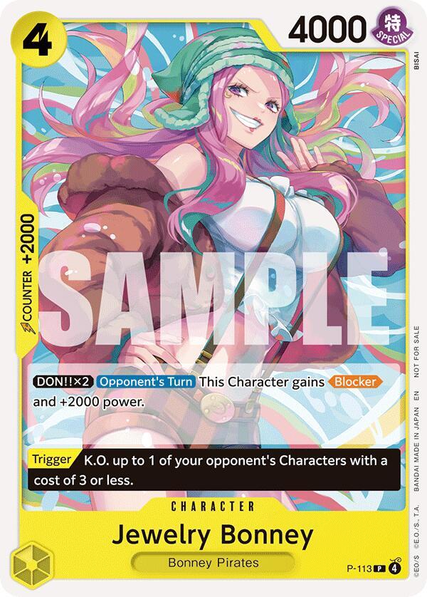 Jewelry Bonney (Heroines Battle Pack) P-113 - One Piece Promo kart görseli