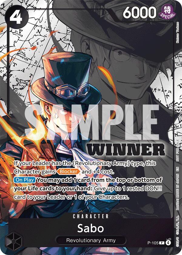 Sabo (Winner Pack 2026 Vol. 2) P-105 - One Piece Promo kart görseli
