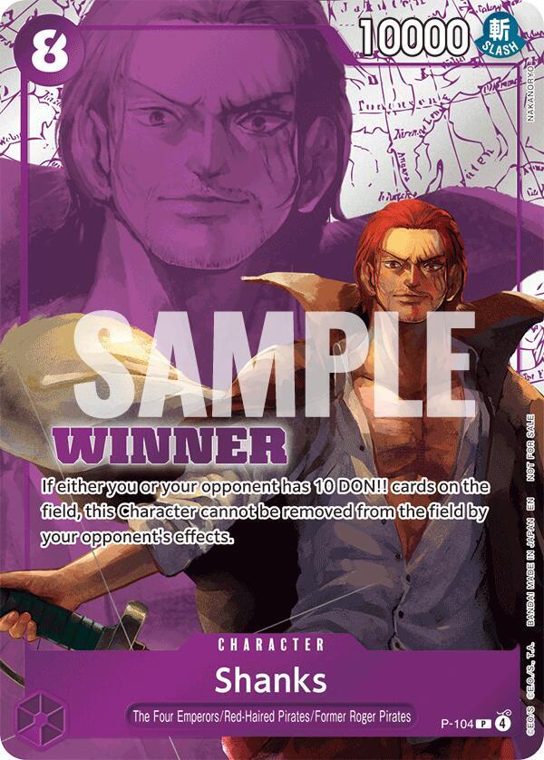 Shanks (Winner Pack 2026 Vol. 2) P-104 - One Piece Promo kart görseli
