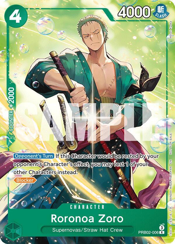 Roronoa Zoro (Welcome Pack 2026 Vol.1) PRB02-006 - One Piece Promo kart görseli