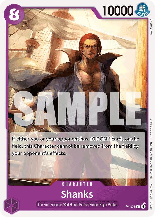 Shanks (Tournament Pack 2026 Vol. 2) P-104 - One Piece Promo kart görseli