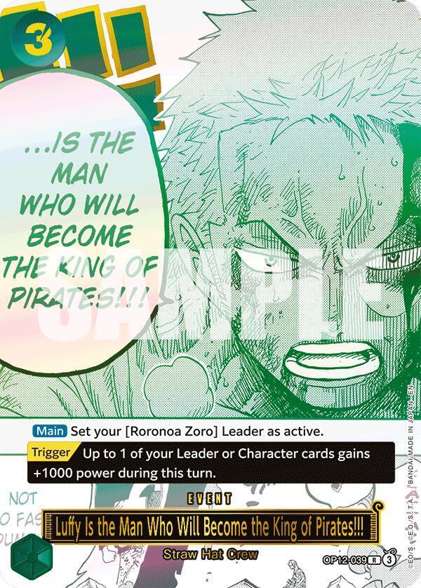 Luffy Is the Man Who Will Become the King of Pirat OP12-039 - One Piece Promo kart görseli