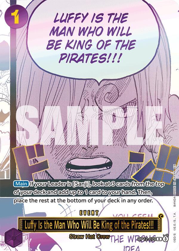 Luffy Is the Man Who Will Be King of the Pirates!! OP12-079 - One Piece Promo kart görseli