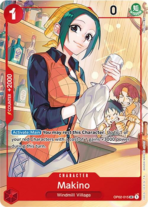 Makino (Japanese 1st Anniversary Set) OP02-015 - One Piece Promo kart görseli
