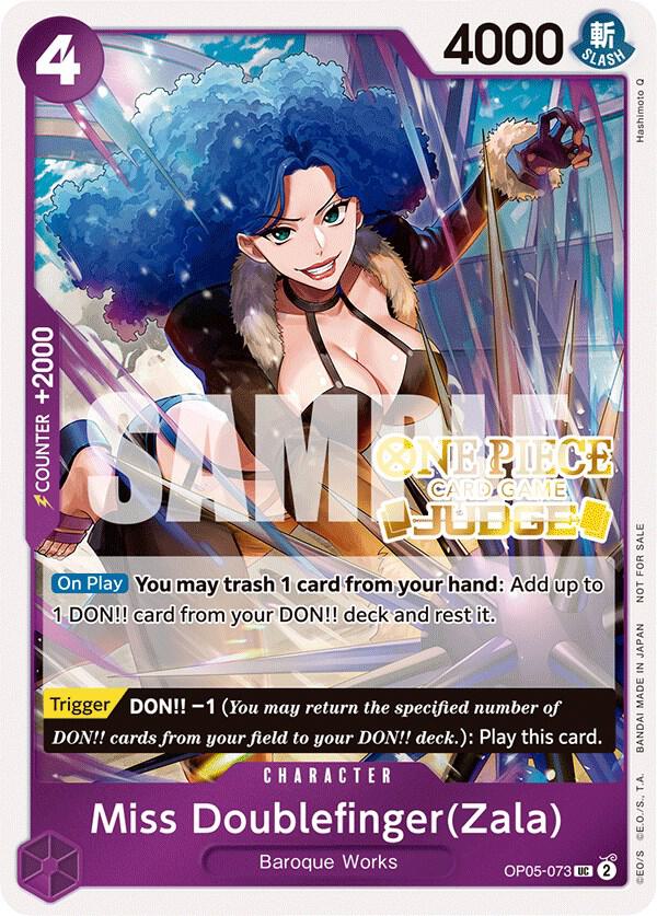 Miss Doublefinger(Zala) (Judge Pack Vol. 3) OP05-073 - One Piece Promo kart görseli