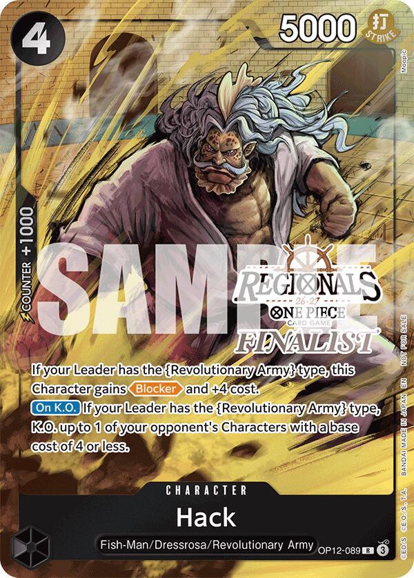 Hack (Regionals Finalist Card Set 26-27) OP12-089 - One Piece Promo kart görseli