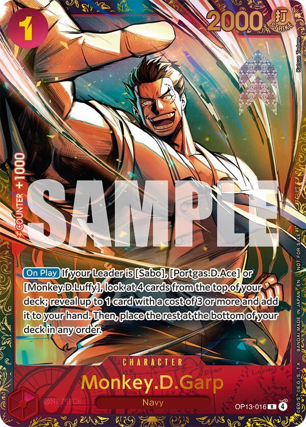 Monkey.D.Garp (Treasure Cup March 2026) OP13-016 - One Piece Promo kart görseli