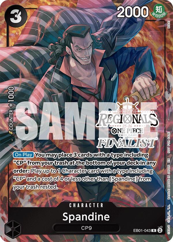 Spandine (Offline Regional Finalist Card Set 2025  EB01-043 - One Piece Promo kart görseli