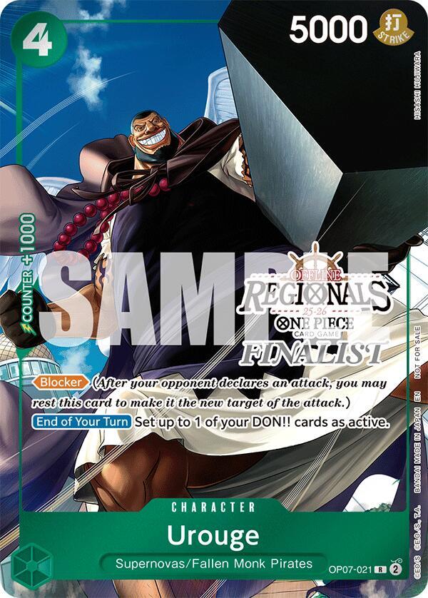Urouge (Offline Regional Finalist Card Set 2025 Vo OP07-021 - One Piece Promo kart görseli