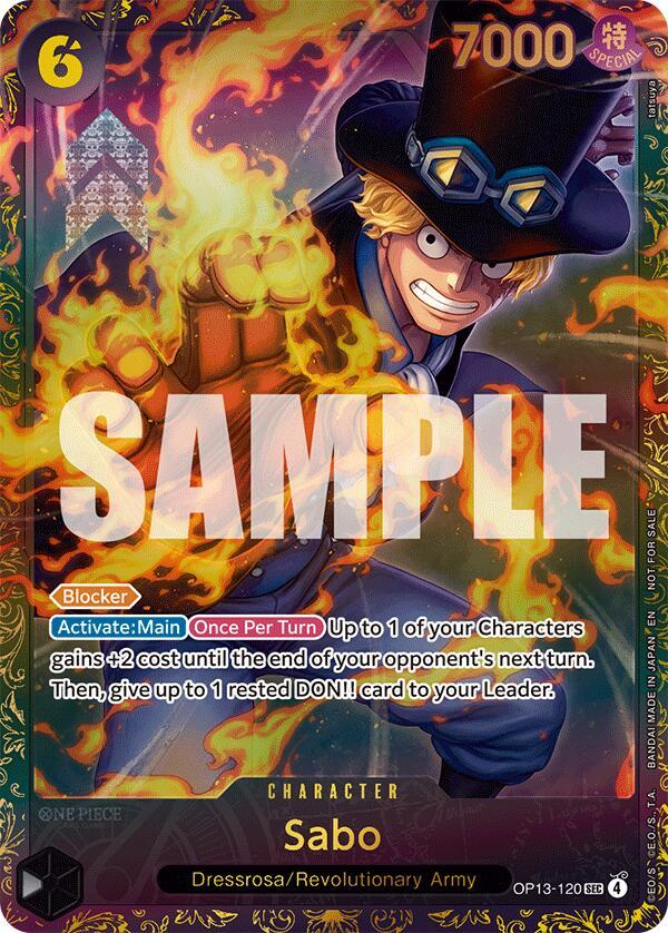 Sabo (Store Treasure Cup 2025) OP13-120 - One Piece Promo kart görseli
