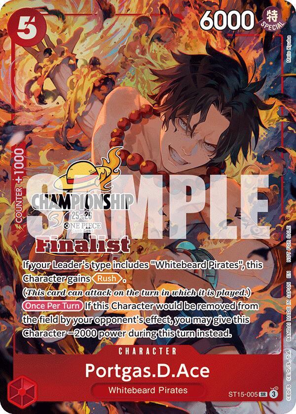 Portgas.D.Ace (CS 25-26 Finalist Card Set 1) ST15-005 - One Piece Promo kart görseli