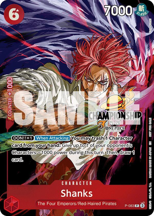 Shanks (CS 25-26 Event Pack Finalist Ver.) P-083 - One Piece Promo kart görseli