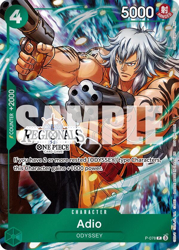 Adio (Online Regional Participation Pack 2025 Vol. P-078 - One Piece Promo kart görseli