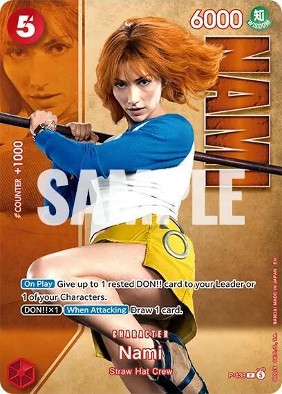 Nami - P-139 (Premium Card Collection -Live Action P-139 - One Piece Promo kart görseli