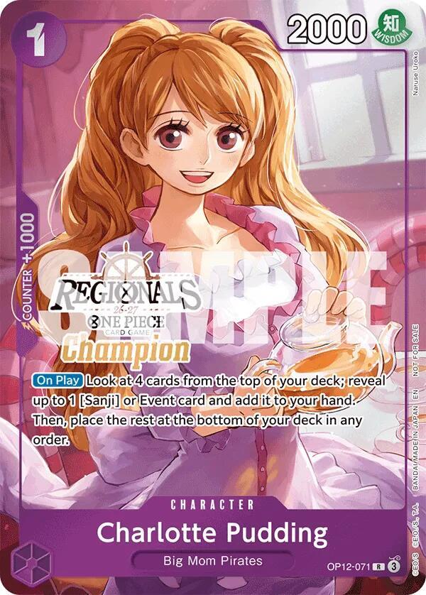 Charlotte Pudding (Regionals Champion Card Set 26- OP12-071 - One Piece Promo kart görseli