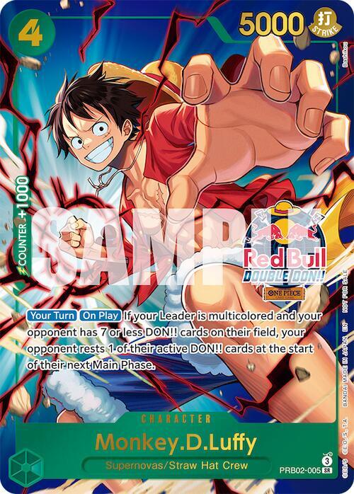 Monkey.D.Luffy (Red Bull Double Don!!) (Winner) PRB02-005 - One Piece Promo kart görseli