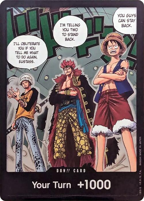 DON!! Card (Trafalgar Law, Eustass Kid and Monkey. kart görseli