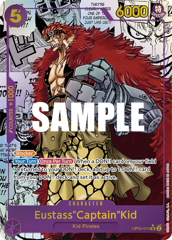 Eustass"Captain"Kid (Alternate Art) (Manga) OP05-074 - Awakening of the New Era OP05 kart görseli