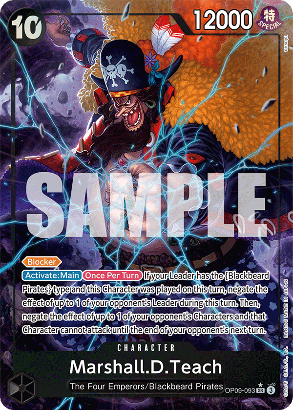 Marshall.D.Teach (093) (Alternate Art) OP09-093 - Emperors in the New World OP09 kart görseli