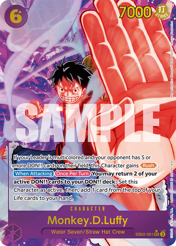 Monkey.D.Luffy (061) (Alternate Art) EB02-061 - Extra Booster: Anime 25th Collection EB02 kart görseli