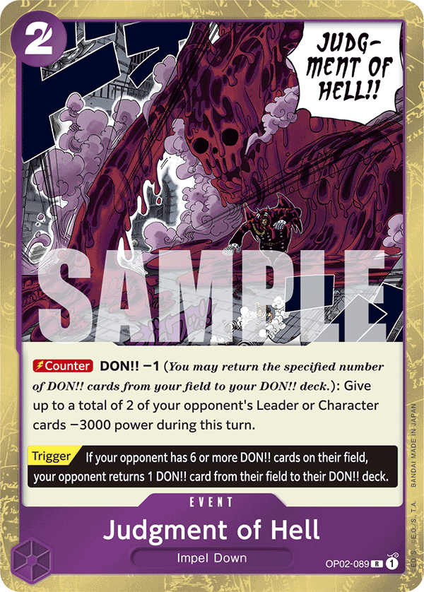 Judgment of Hell (Jolly Roger Foil) OP02-089 - Premium Booster PRB01 kart görseli