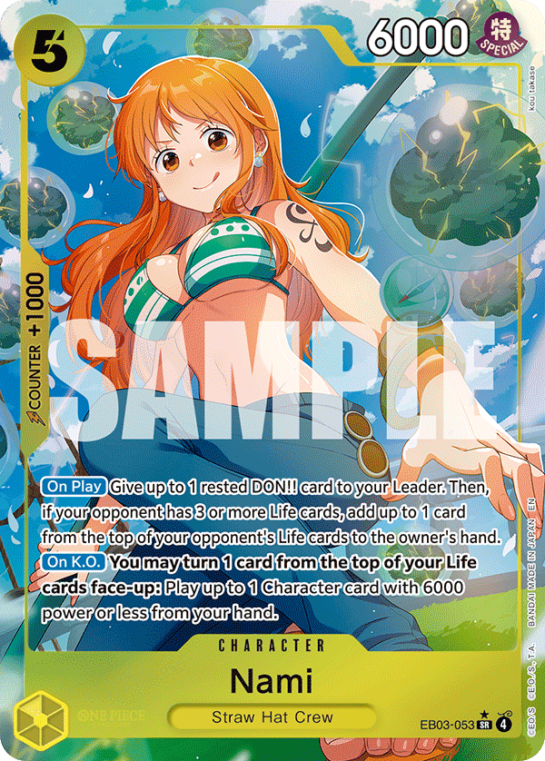 Nami (053) (Alternate Art) EB03-053 - Extra Booster: One Piece Heroine's Edition EB03 kart görseli