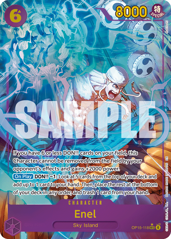 Enel (OP15-118) (Alternate Art) OP15-118 - Adventure on Kami's Island OP15-EB04 kart görseli