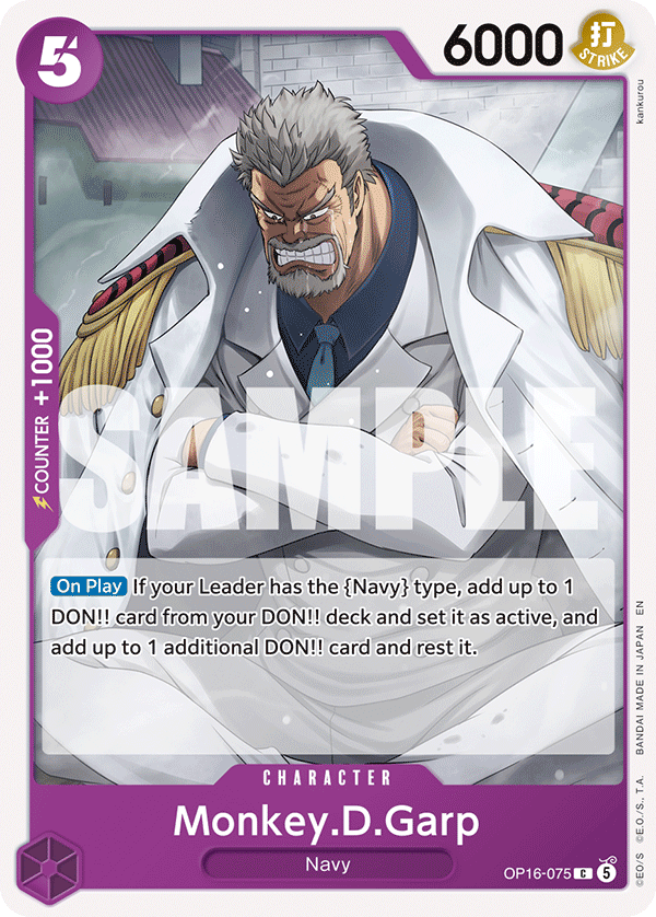 Monkey.D.Garp OP16-075 - The Time of Battle OP16 kart görseli