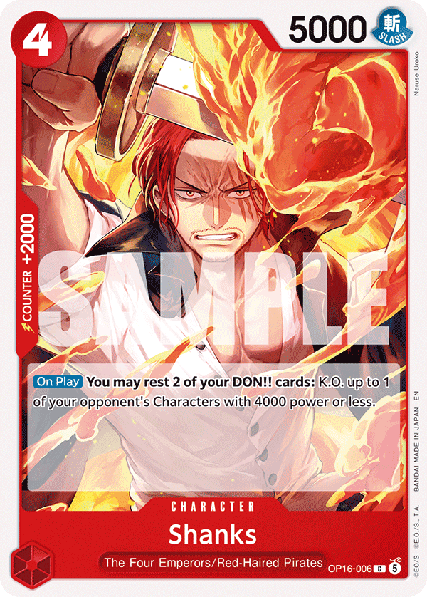 Shanks OP16-006 - The Time of Battle OP16 kart görseli