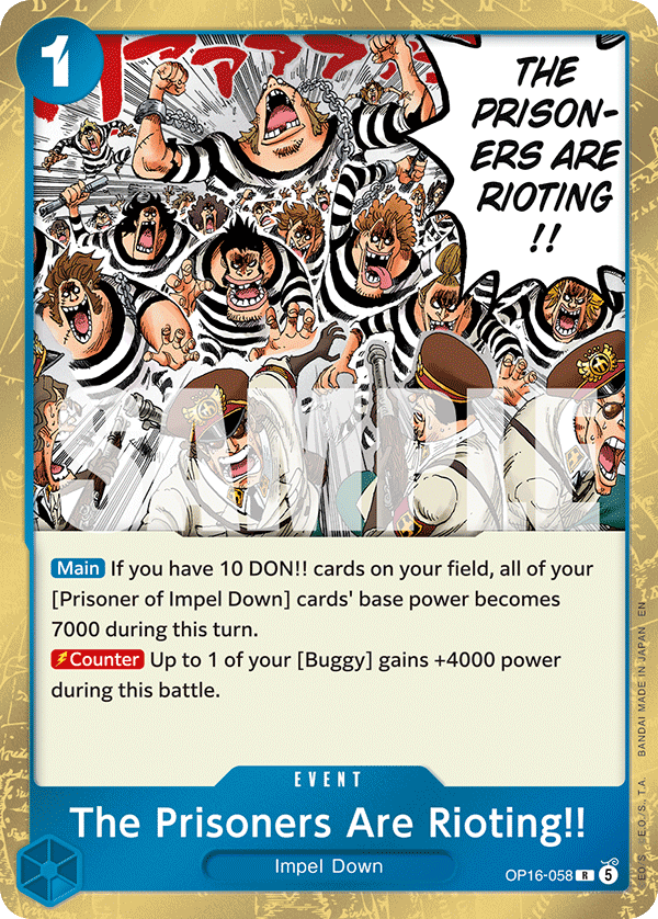 The Prisoners Are Rioting!! OP16-058 - The Time of Battle OP16 kart görseli