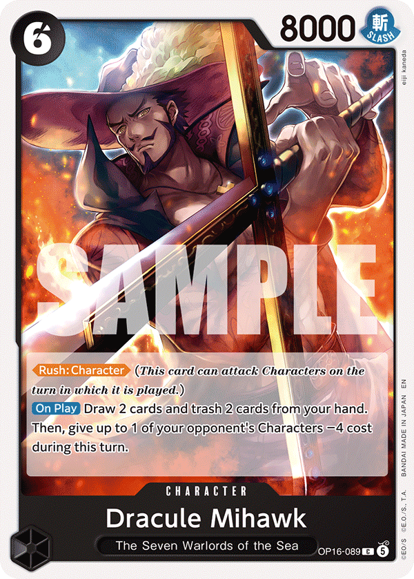 Dracule Mihawk OP16-089 - The Time of Battle OP16 kart görseli