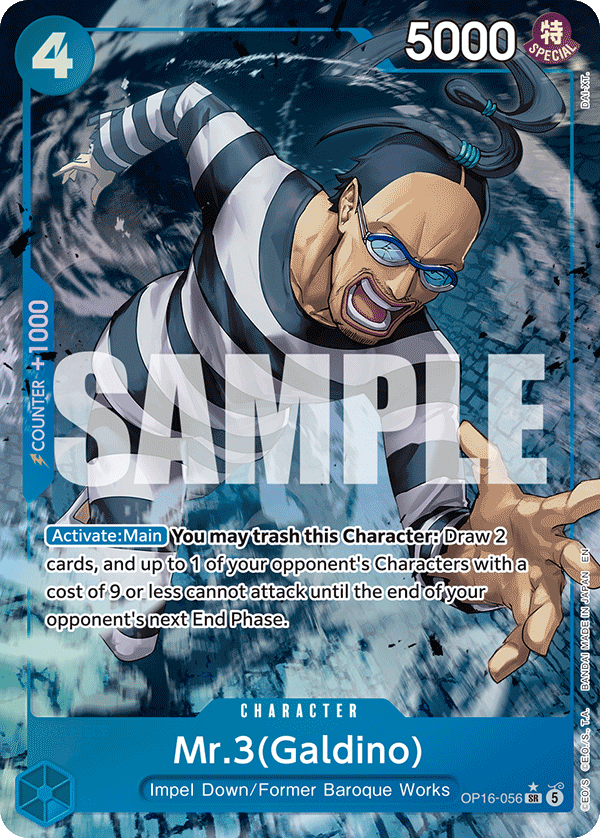 Mr.3(Galdino) (056) (Alternate Art) OP16-056 - The Time of Battle OP16 kart gorseli