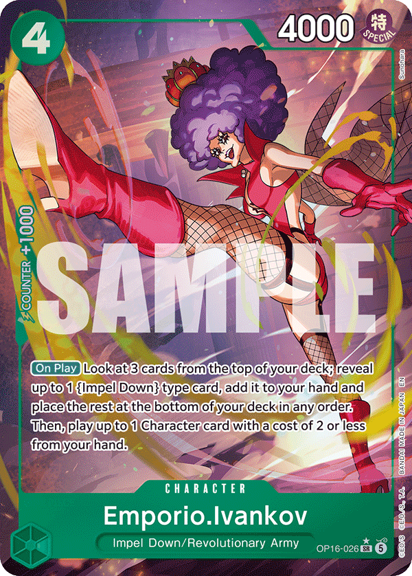 Emporio.Ivankov (026) (Alternate Art) OP16-026 - The Time of Battle OP16 kart görseli